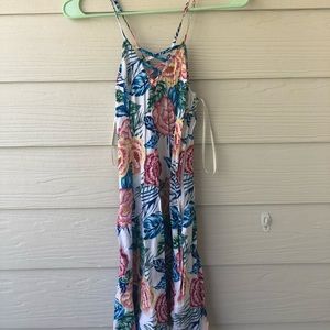 Floral/tropic mini dress